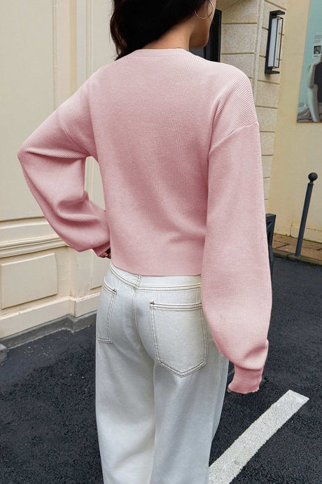 Candy Color Long Sleeve Knitted Cardigan