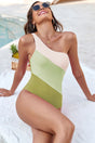Arolora One-Shoulder Colorblock One-piece Swimsuit