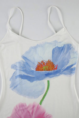 Arolora Floral Backless A-line Cami Dress