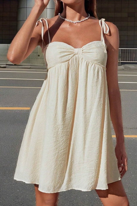 Bow Tie-up Cami Mini Dress