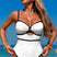 Arolora Vintage Textured Hollow-Out One-Piece Swimsuit