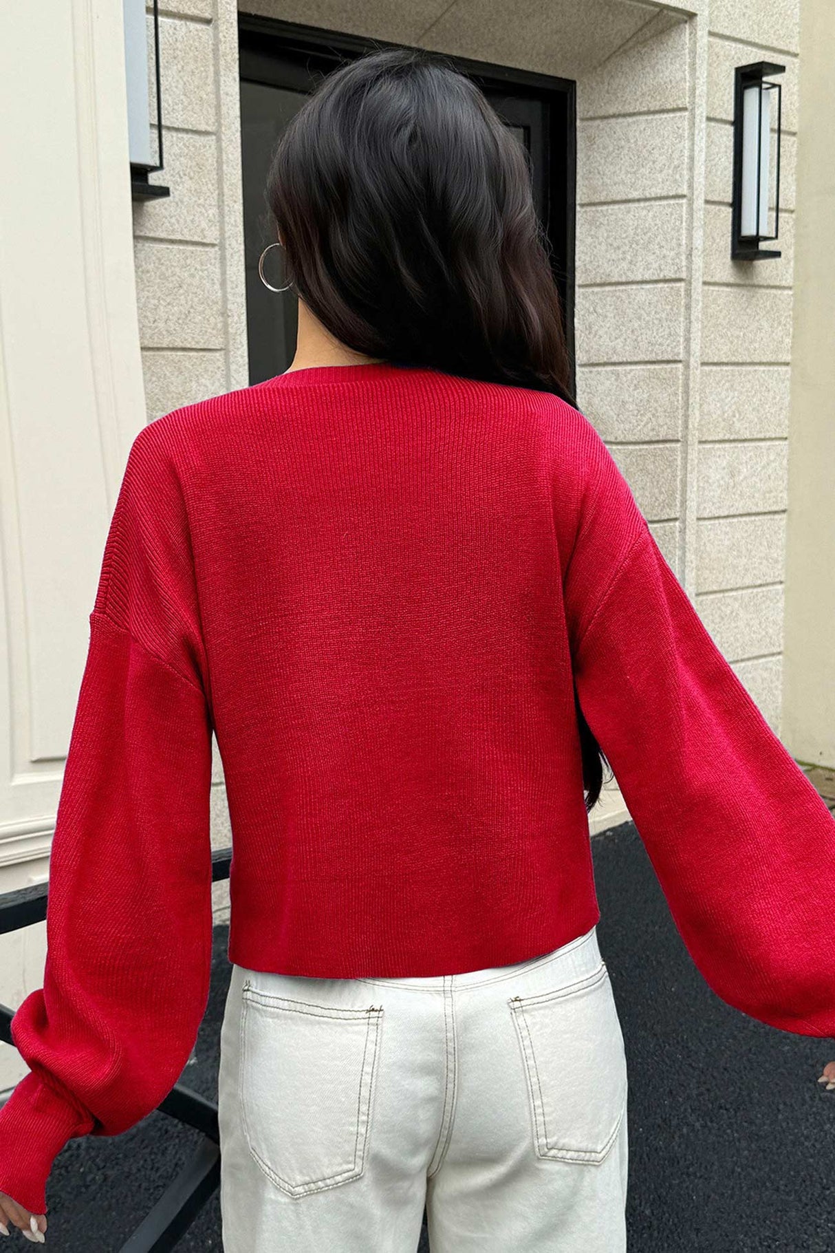 Candy Color Long Sleeve Knitted Cardigan