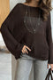 Crew Neck Hollow Out Knit Cover-up Sweater