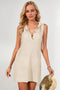 V Neck Button-down Hooded Tank Dress