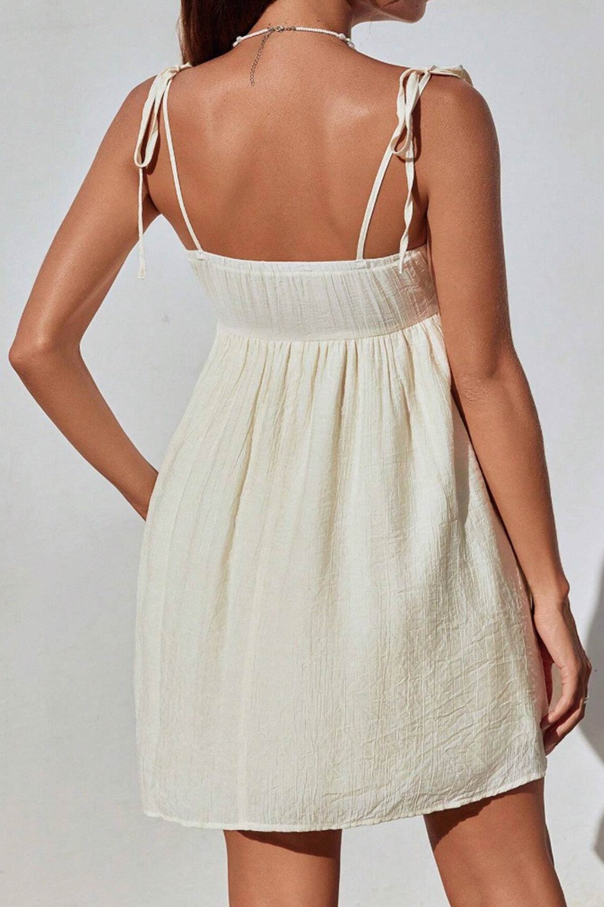Bow Tie-up Cami Mini Dress