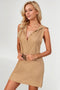 V Neck Button-down Hooded Tank Dress