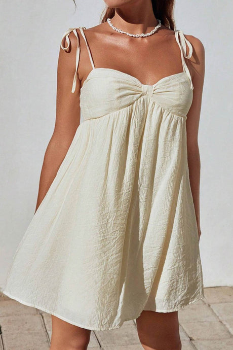Bow Tie-up Cami Mini Dress