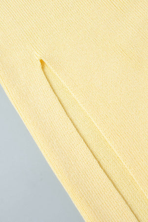 Tie-up Flare Sleeve Cardigan Knitted Skirt Set