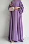 Puff Sleeve Solid Color Maxi Dress