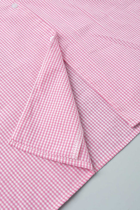 Plaid Blouse Cotton Two-piece Outfit