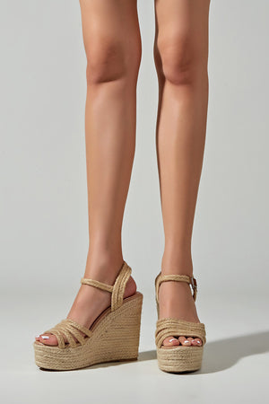 Arolora Ankle Strap Espadrille Wedge Sandals
