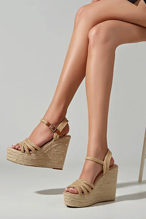 Arolora Ankle Strap Espadrille Wedge Sandals