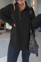 Solid Button Up Long Sleeve Sweatshirt
