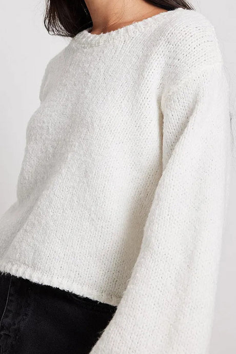 Arolora Backless Tie-up Pullover Sweater