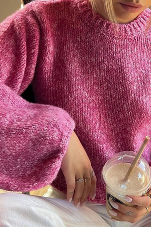 Arolora Backless Tie-up Pullover Sweater