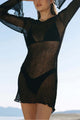 Arolora backless-long-sleeve-cover-up-mini-dress