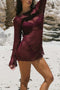 Arolora backless-long-sleeve-cover-up-mini-dress