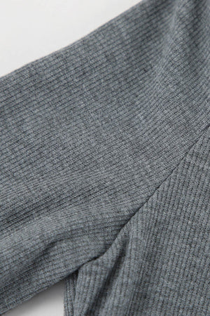 Arolora boat-neck-drawstring-slit-dress