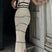 Arolora bohemia-contrast-knit-cotton-pack-hip-dress
