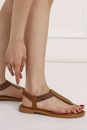 Bohemia Peep Toe Thong Sandals