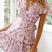 Arolora Bohemian V Neck Tie-waist Slit Mini Dress