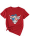 Bull Star Flag Print T-shirt