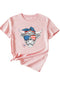 Bull Star Flag Print T-shirt