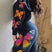 Arolora Butterfly Print Zip-up Hoodie Sweatpants Set
