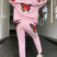 Arolora Butterfly Print Zip-up Hoodie Sweatpants Set