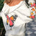 Arolora Butterfly Print Zip-up Hoodie Sweatpants Set