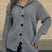 Arolora button-down-knit-hooded-cardigan