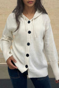 Arolora button-down-knit-hooded-cardigan