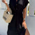 Arolora Button Down Short Sleeve Waist Tie Shirt Dress