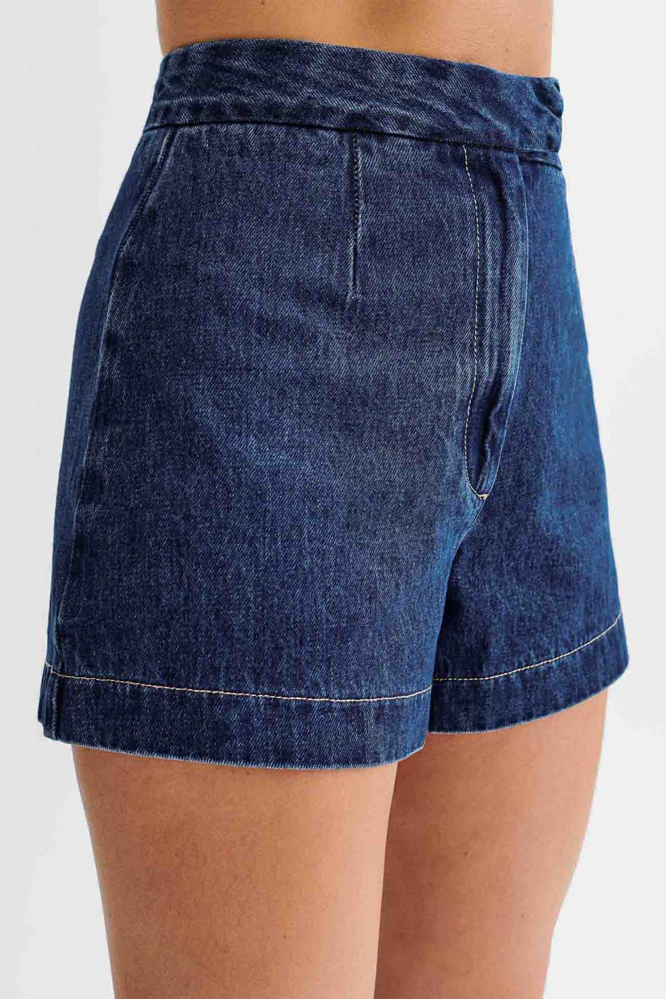 Arolora button-down-tank-tops-shorts-denim-set