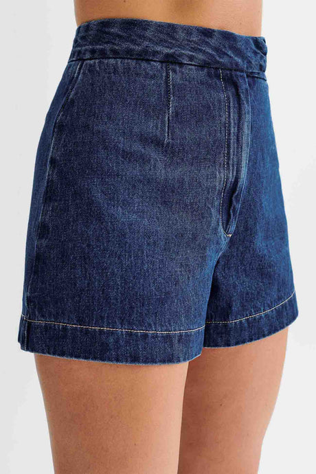 Arolora button-down-tank-tops-shorts-denim-set