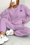 Cable Knit Crew Neck Sweatshirt Set