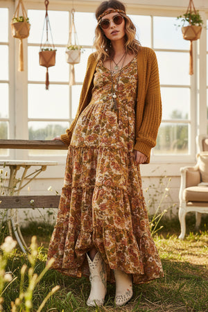 Cactus Embroidery Studded Mid-Calf Boots