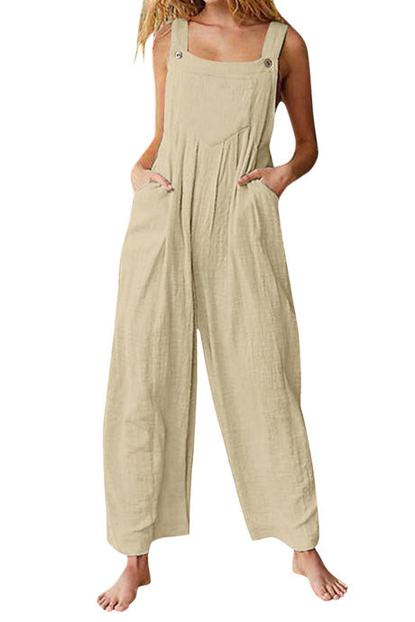 Candy Color Chest With Pocket Jumpsuits