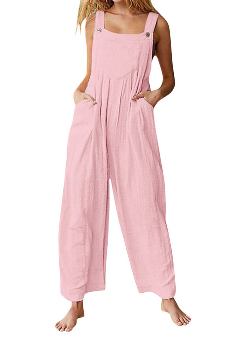 Candy Color Chest With Pocket Jumpsuits