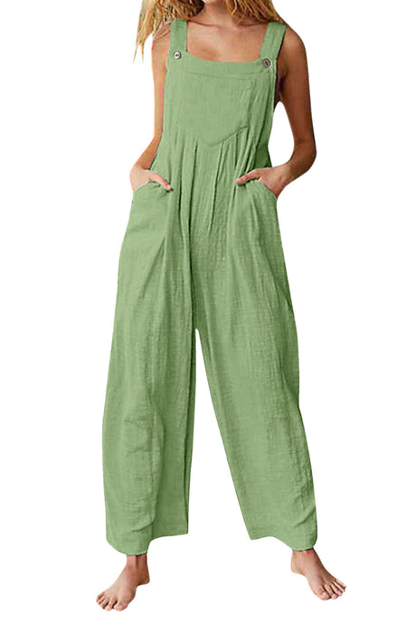 Candy Color Chest With Pocket Jumpsuits