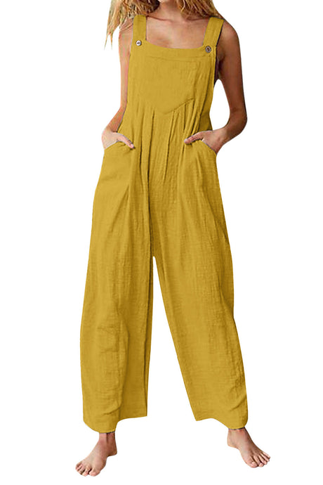 Candy Color Chest With Pocket Jumpsuits