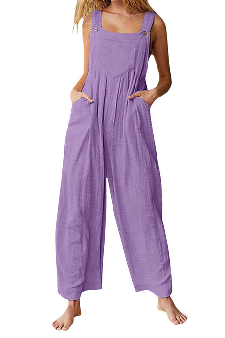 Candy Color Chest With Pocket Jumpsuits
