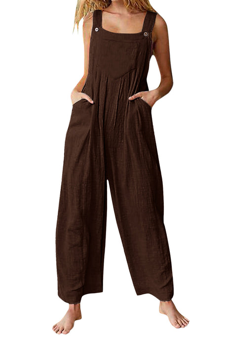 Candy Color Chest With Pocket Jumpsuits