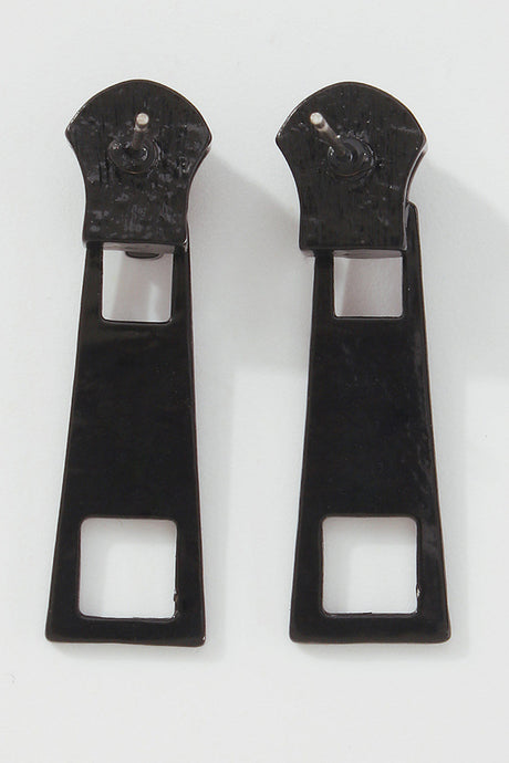 Candy Color Metal Zipper Earrings