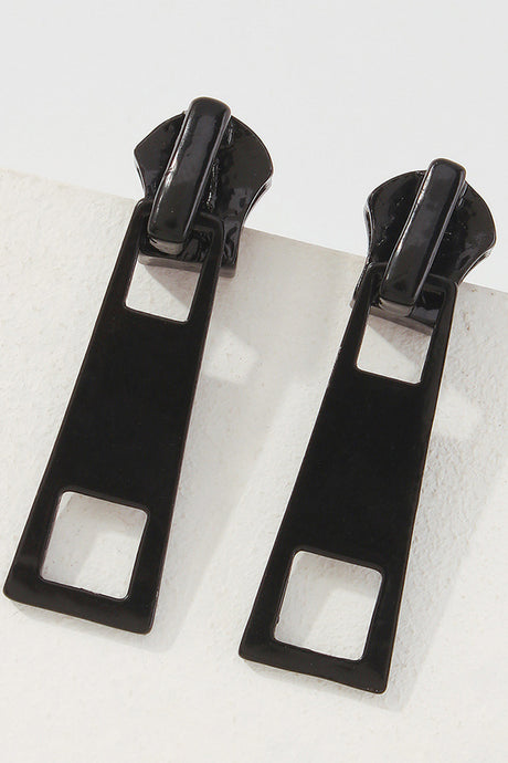 Candy Color Metal Zipper Earrings