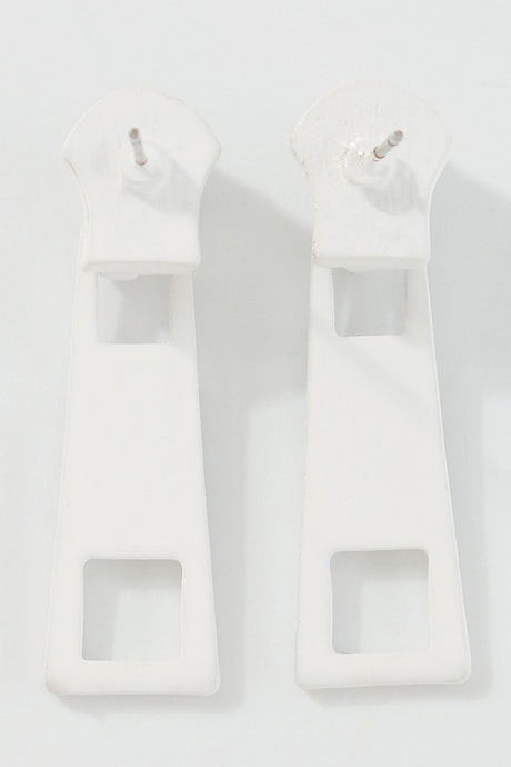 Candy Color Metal Zipper Earrings