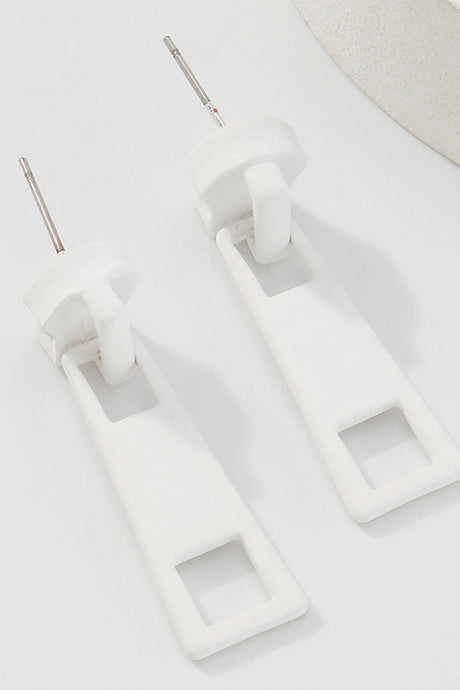 Candy Color Metal Zipper Earrings