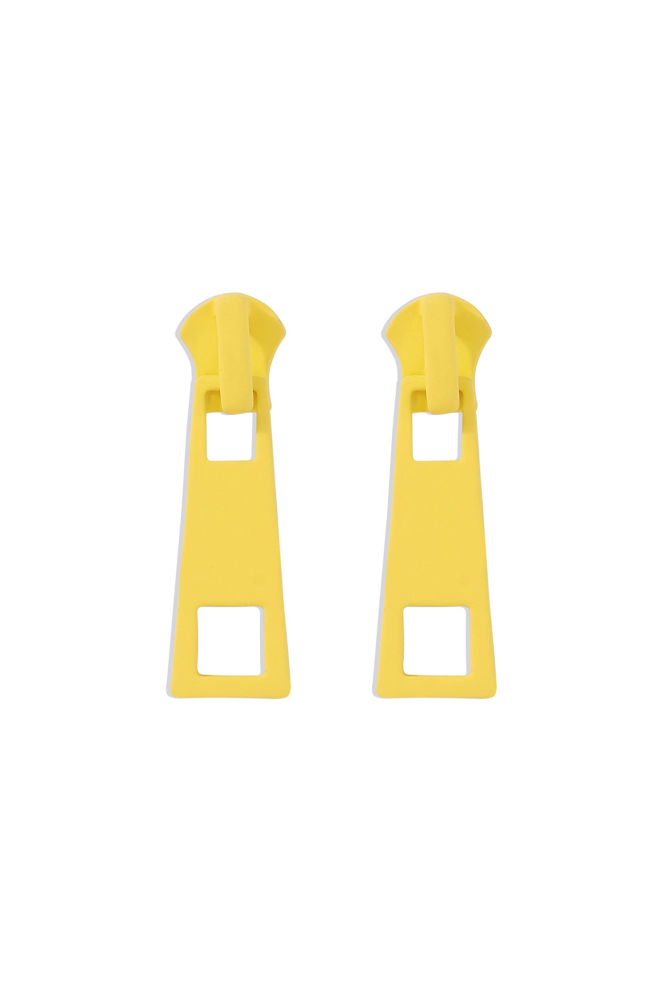Candy Color Metal Zipper Earrings