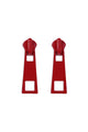 Candy Color Metal Zipper Earrings