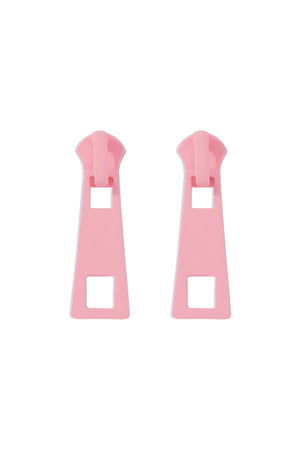 Candy Color Metal Zipper Earrings